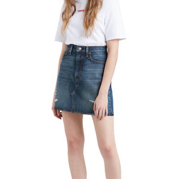 Levi Denim Mini Skirt - Picture 1 of 4